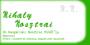 mihaly nosztrai business card